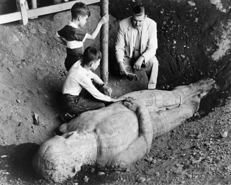 Gli scavi che hanno portato alla luce il Gigante di Cardiff